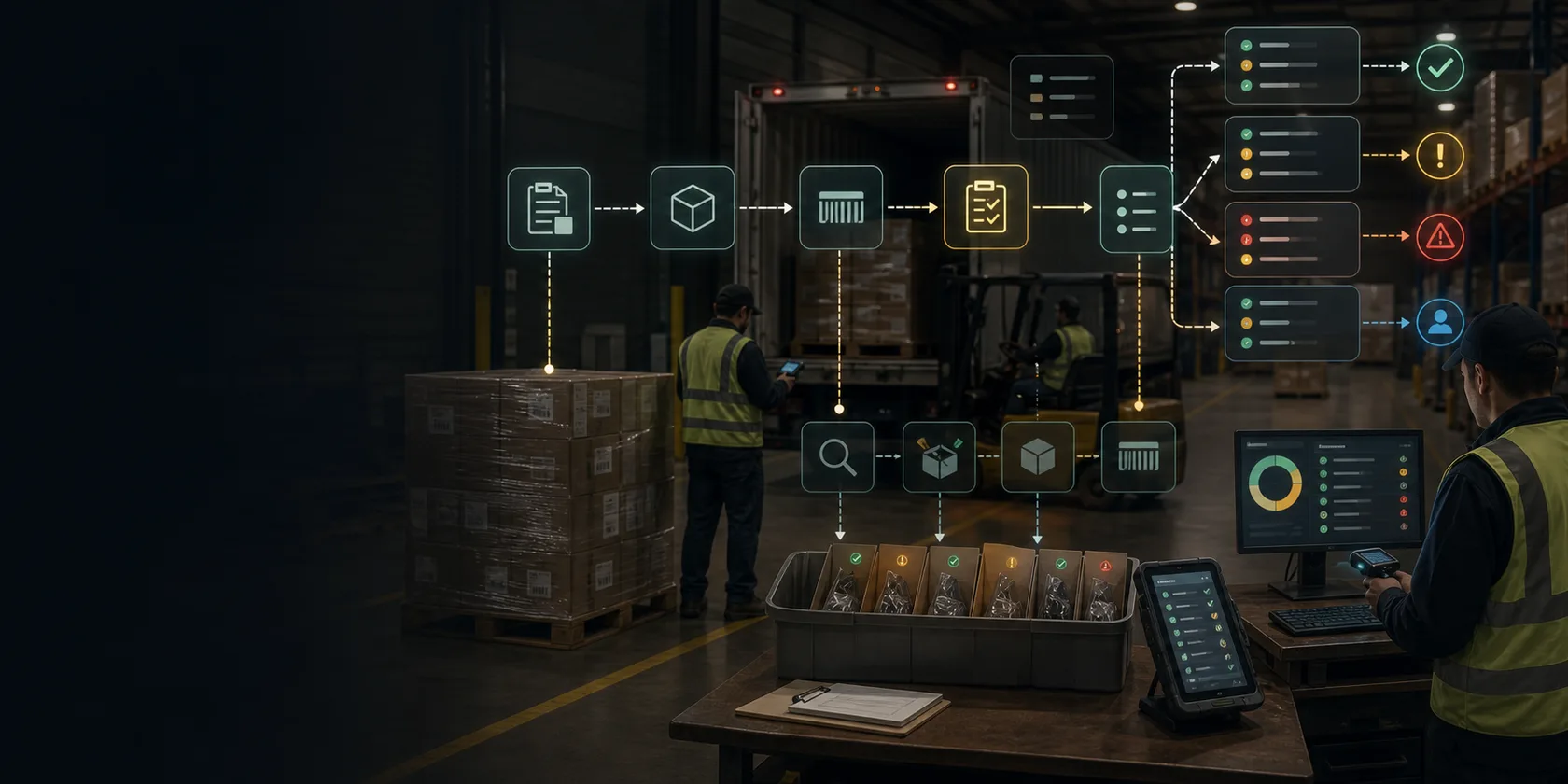 3PL Receiving and Inventory Discrepancy AI Workflow Automation visual for 3pl / warehouse use case