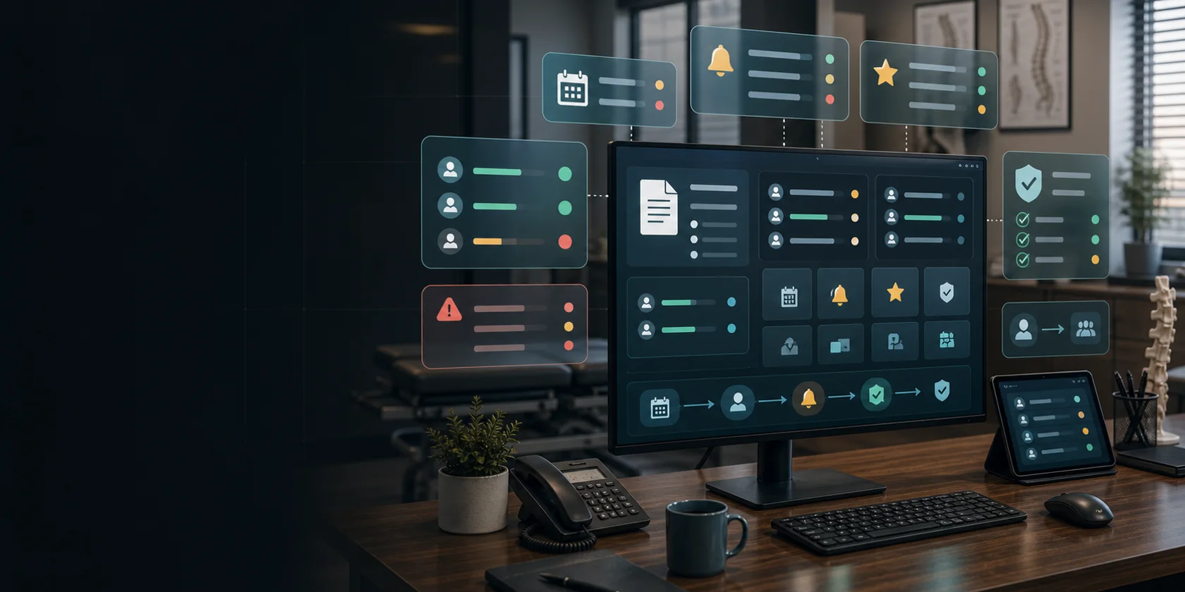 Chiropractic AI Automation Case Study visual for chiropractic case playbook