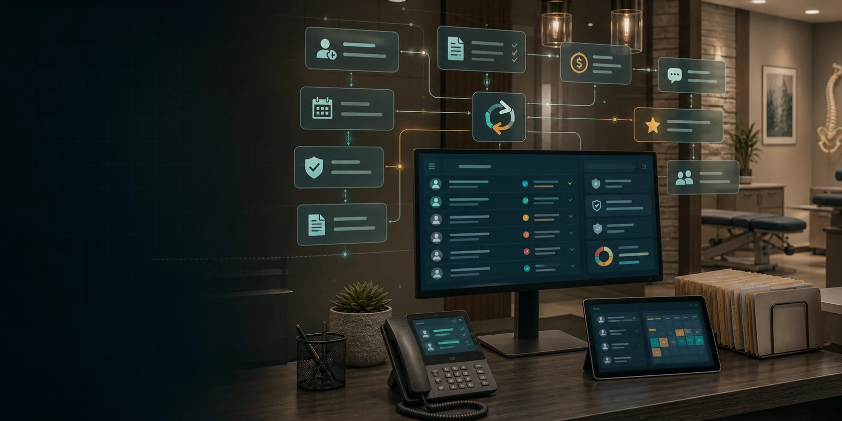Chiropractic SOAP Note Billing and Recall AI Workflow Automation visual for chiropractic use case