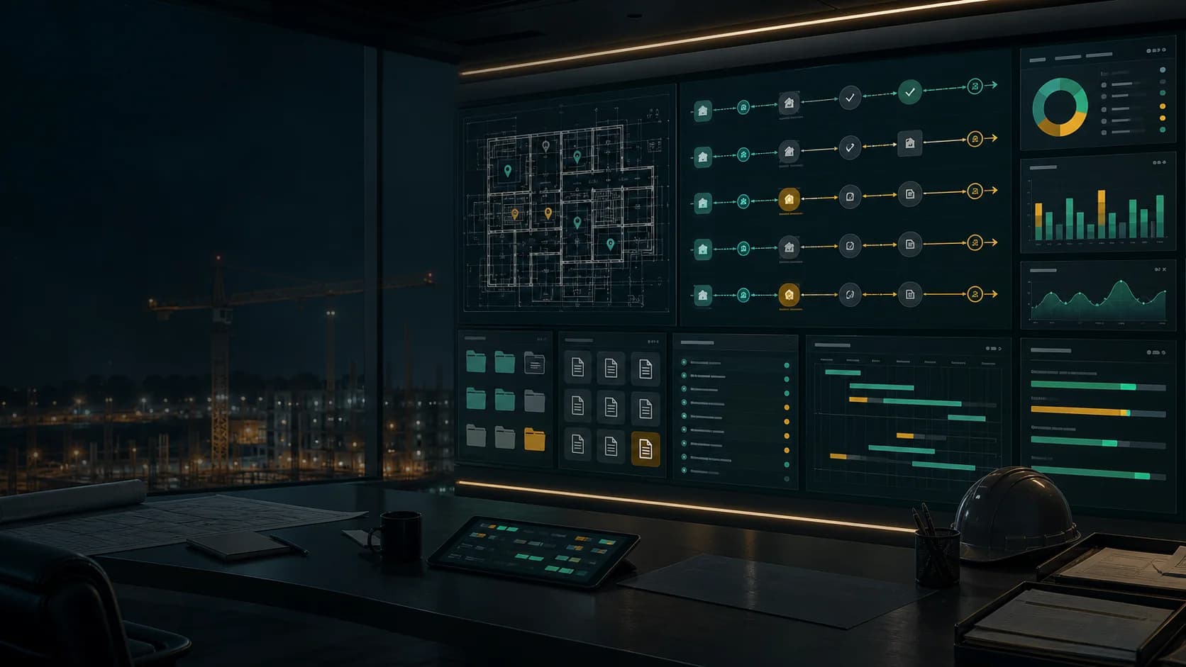 Construction AI Workflow Automation visual for construction operations