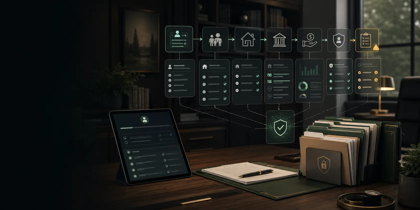 Estate Planning Client Intake and Asset Inventory AI Workflow Automation visual for estate planning law use case