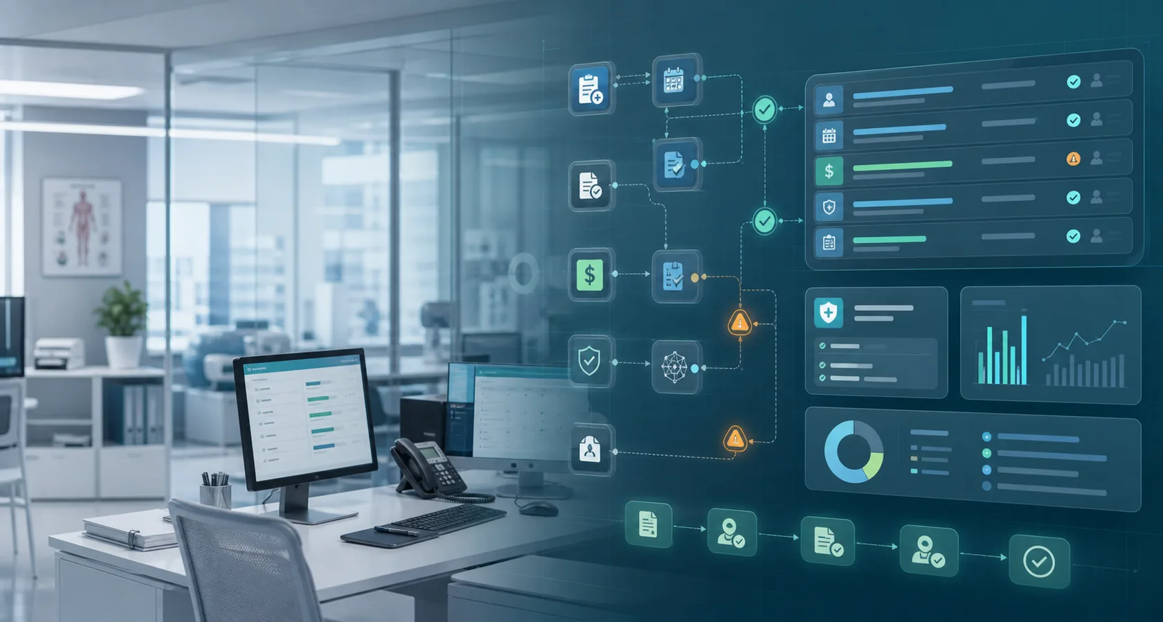 Healthcare AI Automation Case Study visual for healthcare case playbook