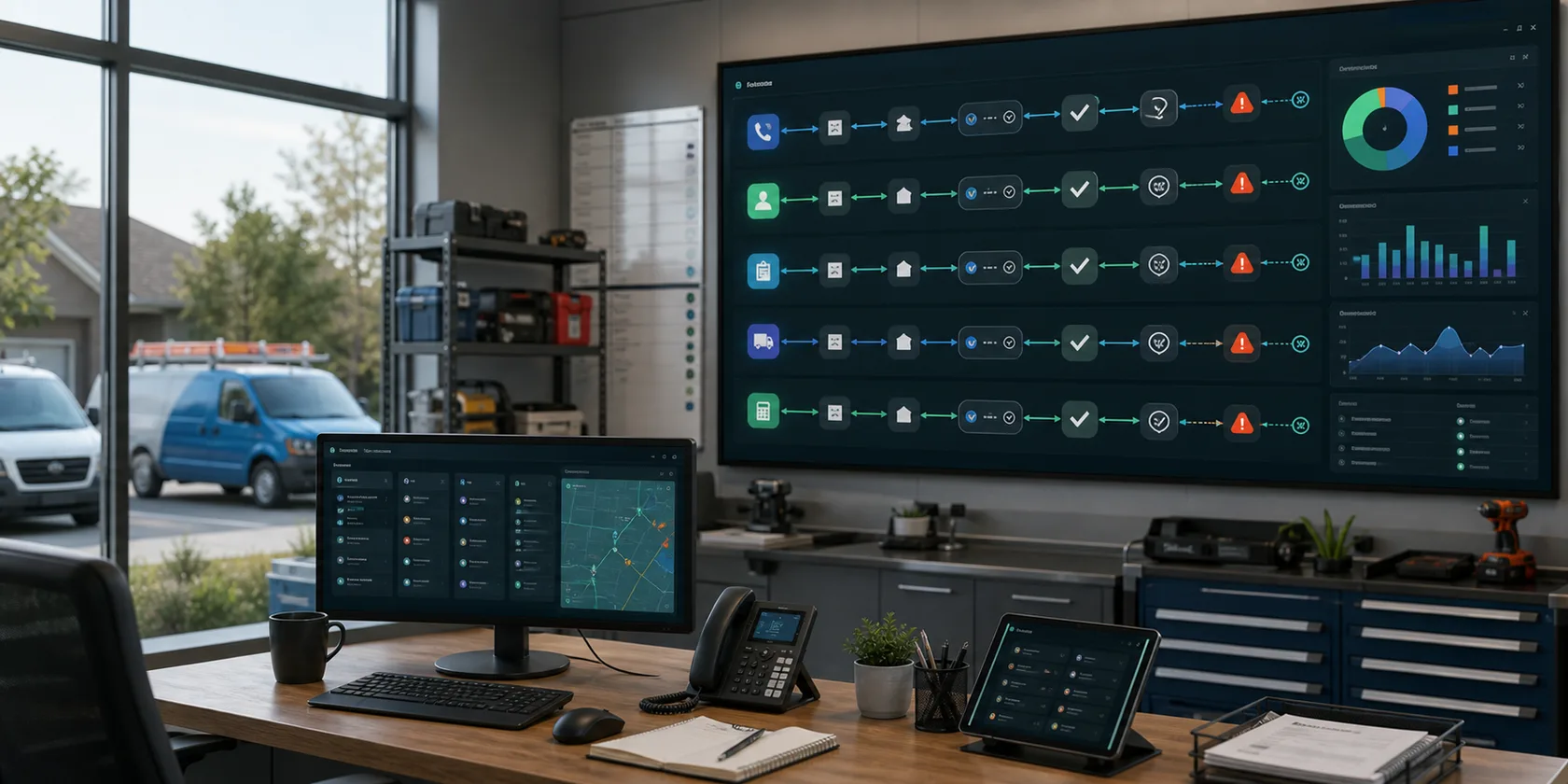 Home Services AI Automation Case Study visual for home services case playbook