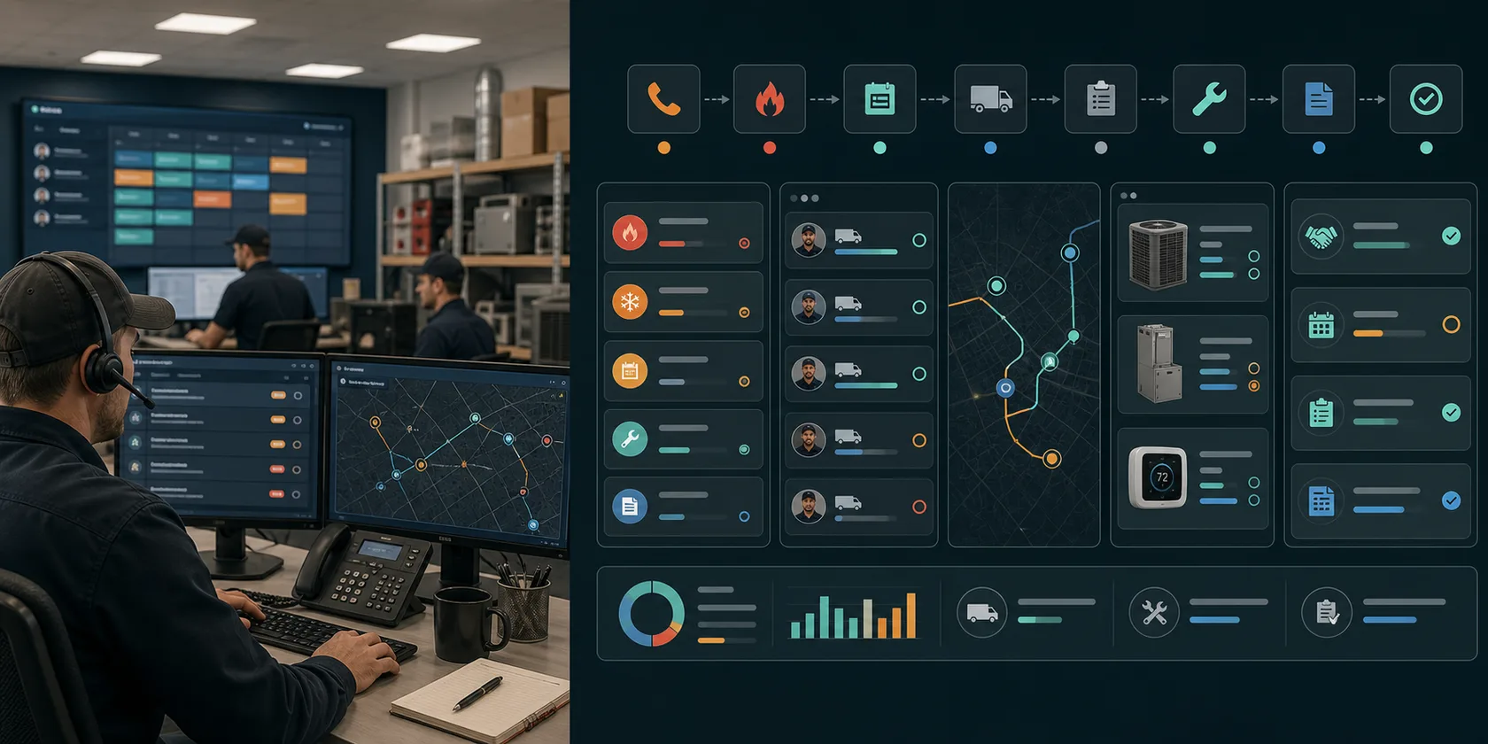 HVAC Contractors AI Automation Case Study visual for hvac contractors case playbook