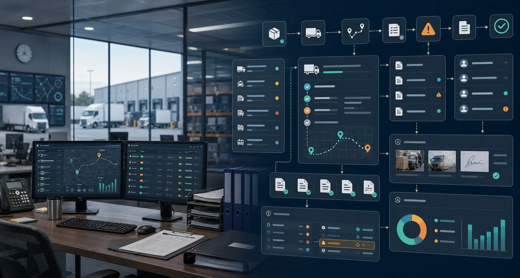 Logistics AI Automation Case Study visual for logistics case playbook
