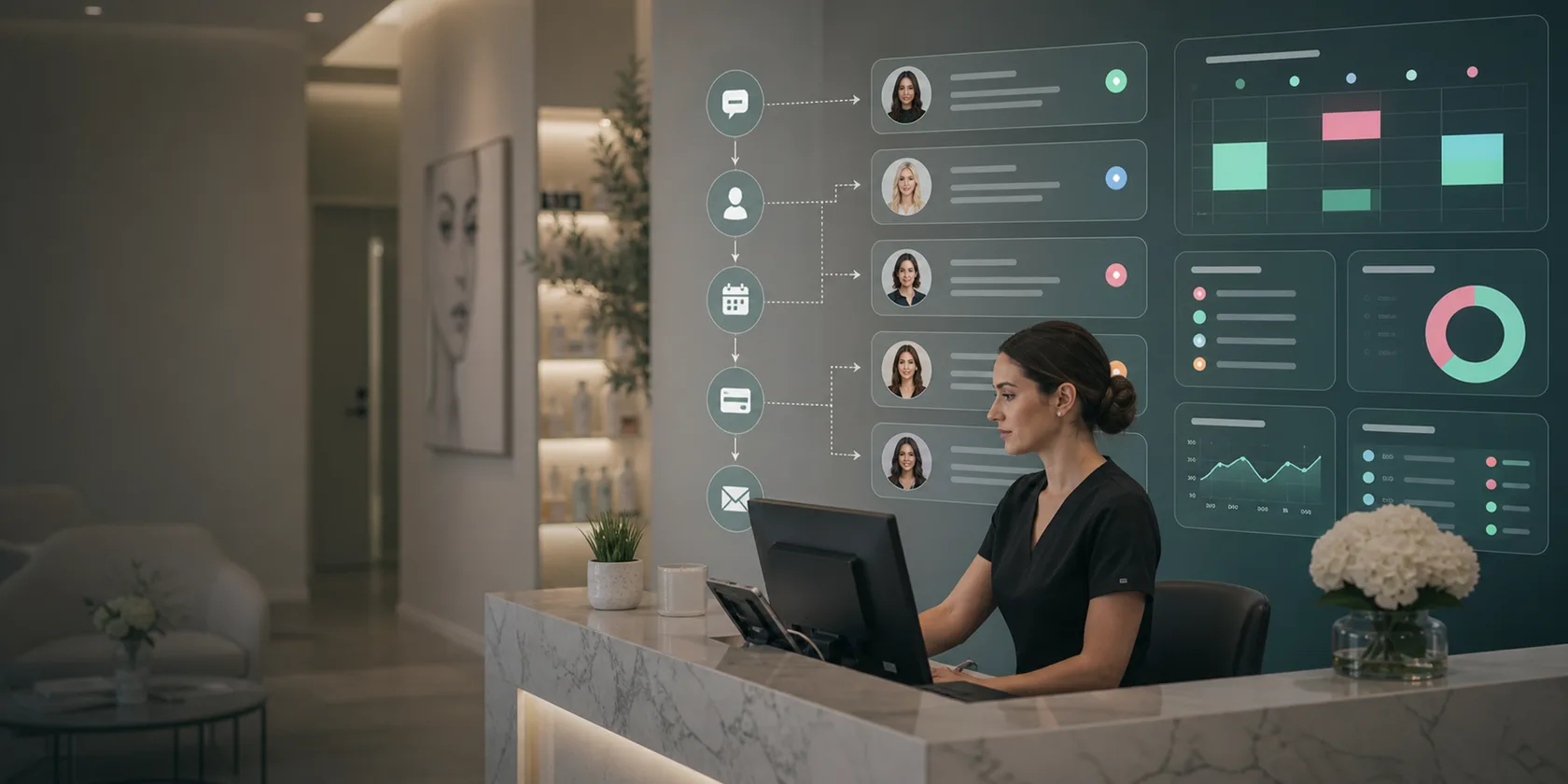 Med Spa Consultation Booking AI Workflow Automation visual for medical spas use case