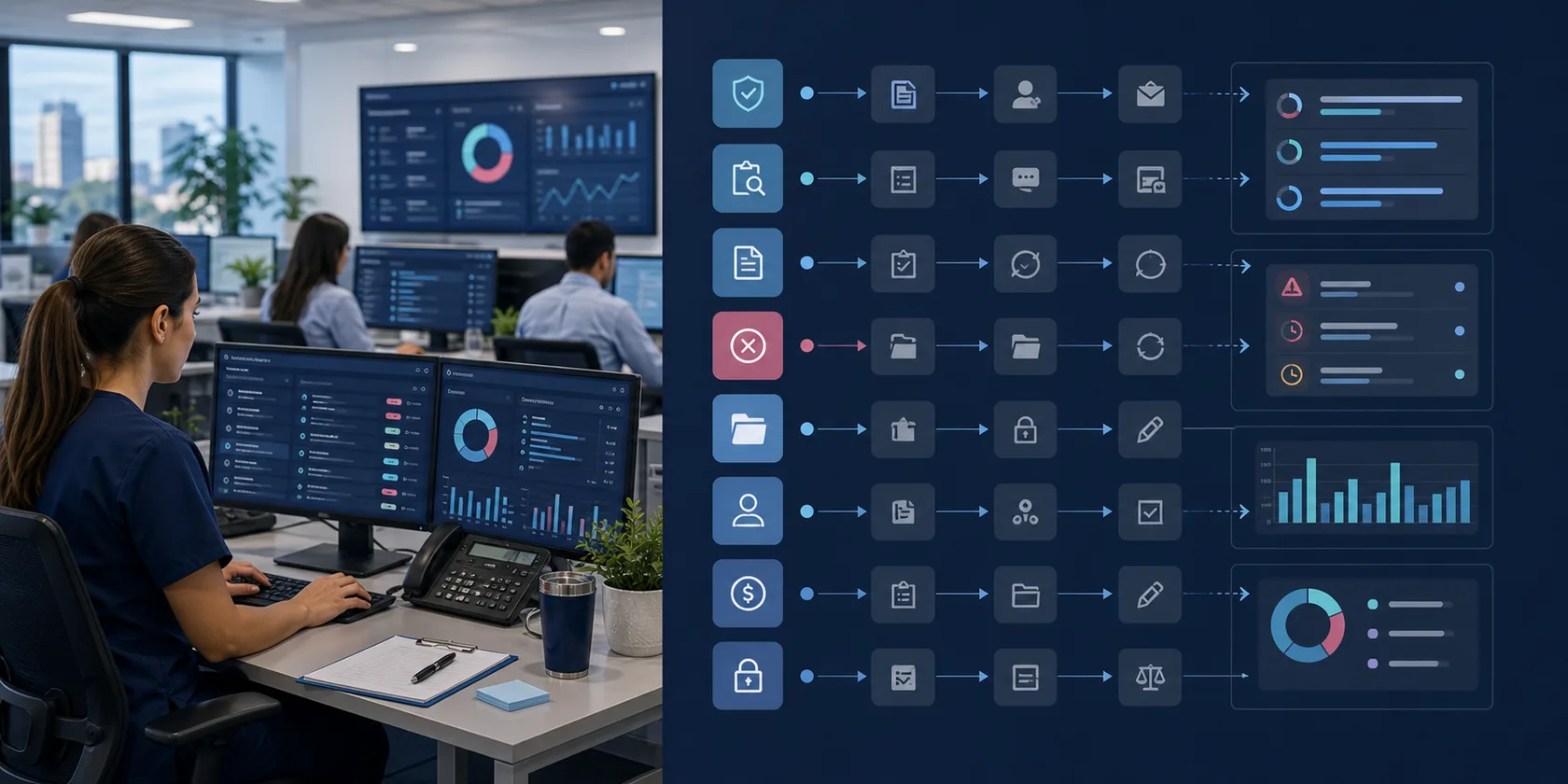 Medical Billing AI Workflow Automation visual for revenue cycle operations