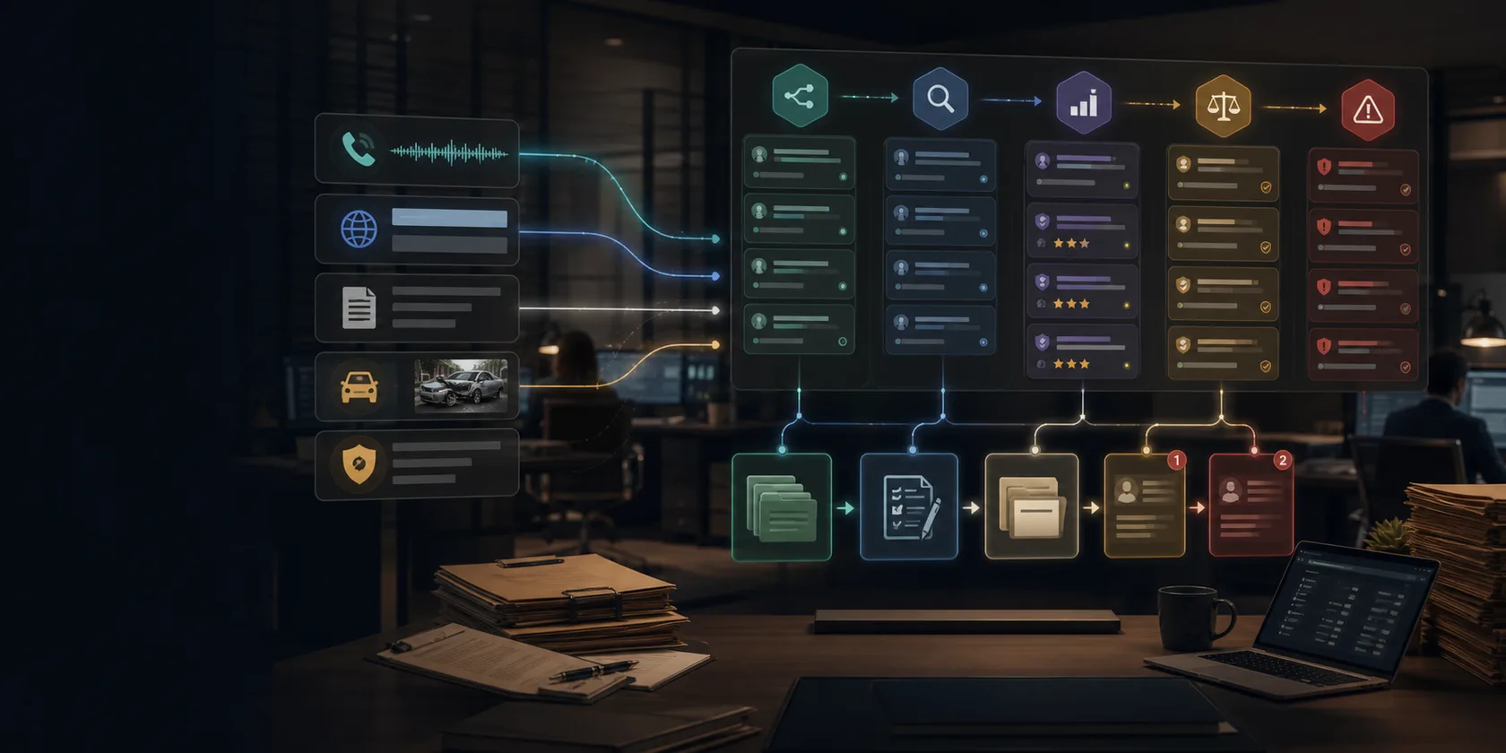 Personal Injury Lead Intake and Case Screening AI Workflow Automation visual for personal injury law use case