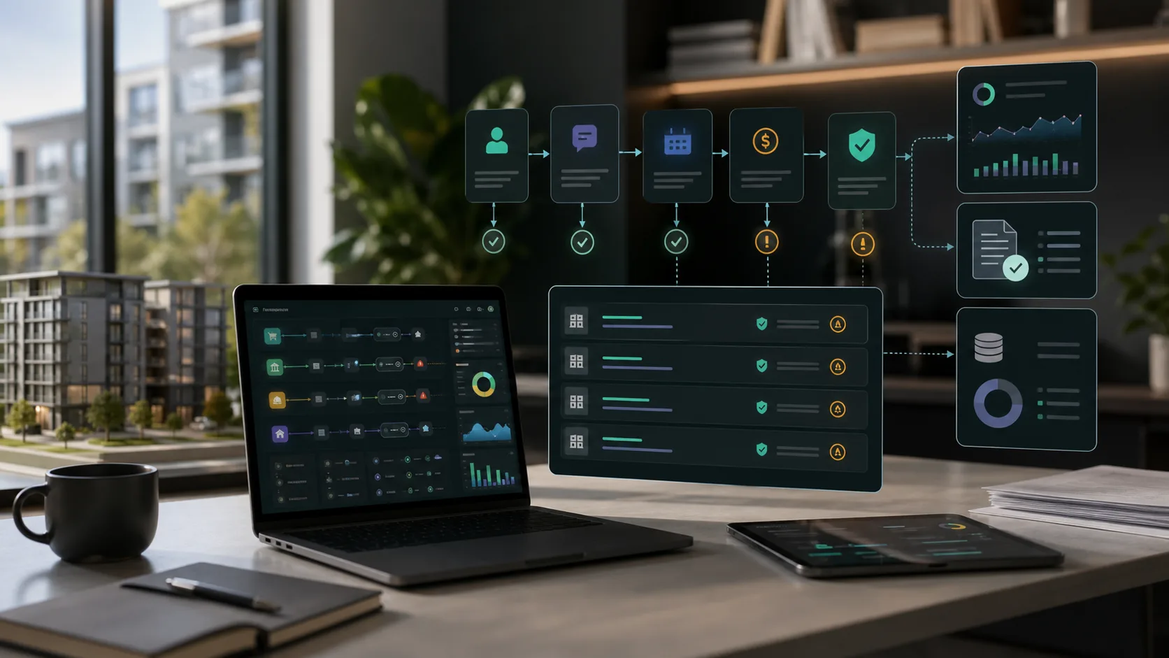Lease Renewal AI Workflow Automation visual for property management use case