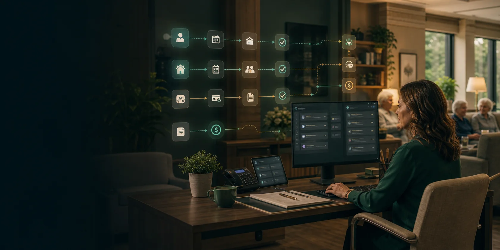 Senior Living AI Automation Case Study visual for senior living case playbook