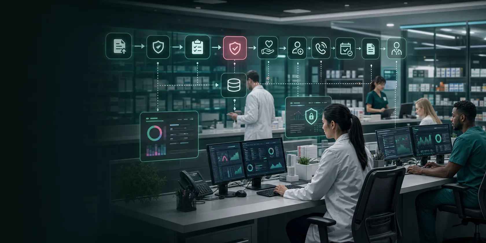 Specialty Pharmacy AI Automation Case Study visual for specialty pharmacy case playbook