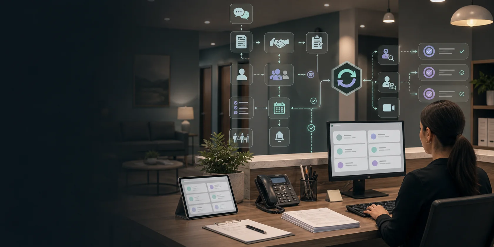 Therapy Client Intake and Scheduling AI Workflow Automation visual for therapy practices use case