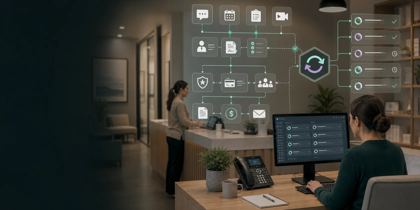 Therapy Insurance Billing and Documentation AI Workflow Automation visual for therapy practices use case