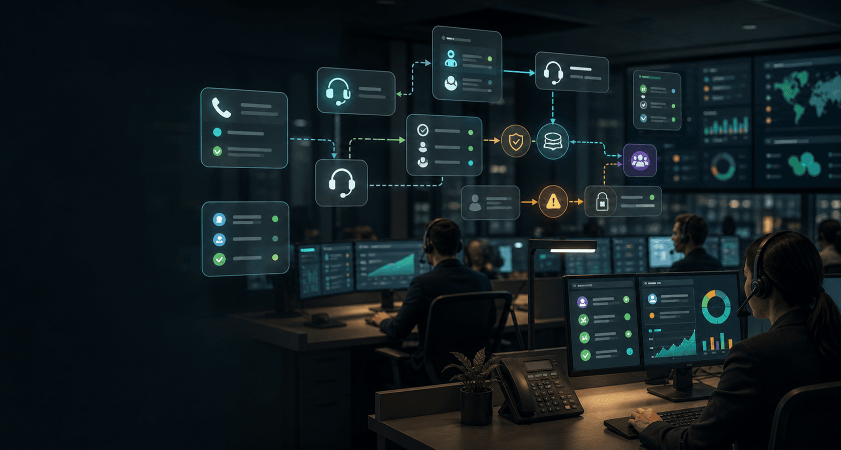 AI Call Center Automation Services visual for ai automation service