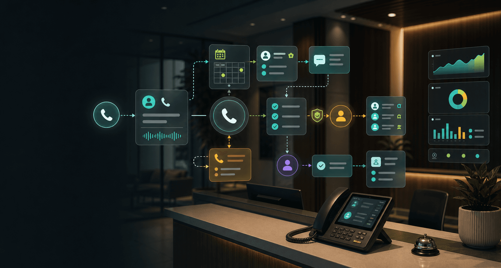 AI Receptionist Services visual for ai automation service