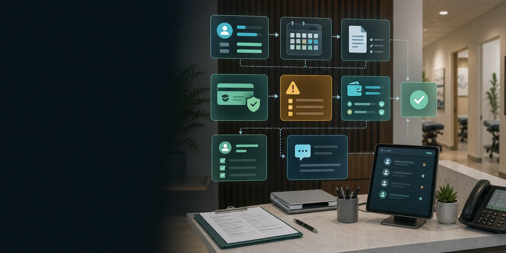 Chiropractic New Patient Intake and Insurance AI Workflow Automation visual for chiropractic use case