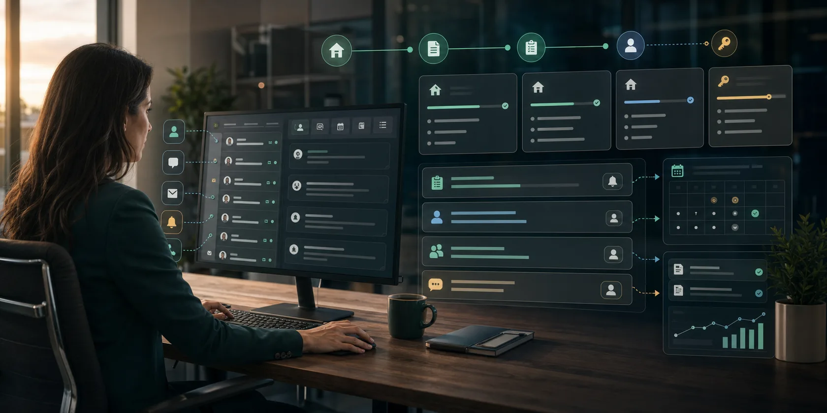 AI CRM Automation Services visual for ai automation service