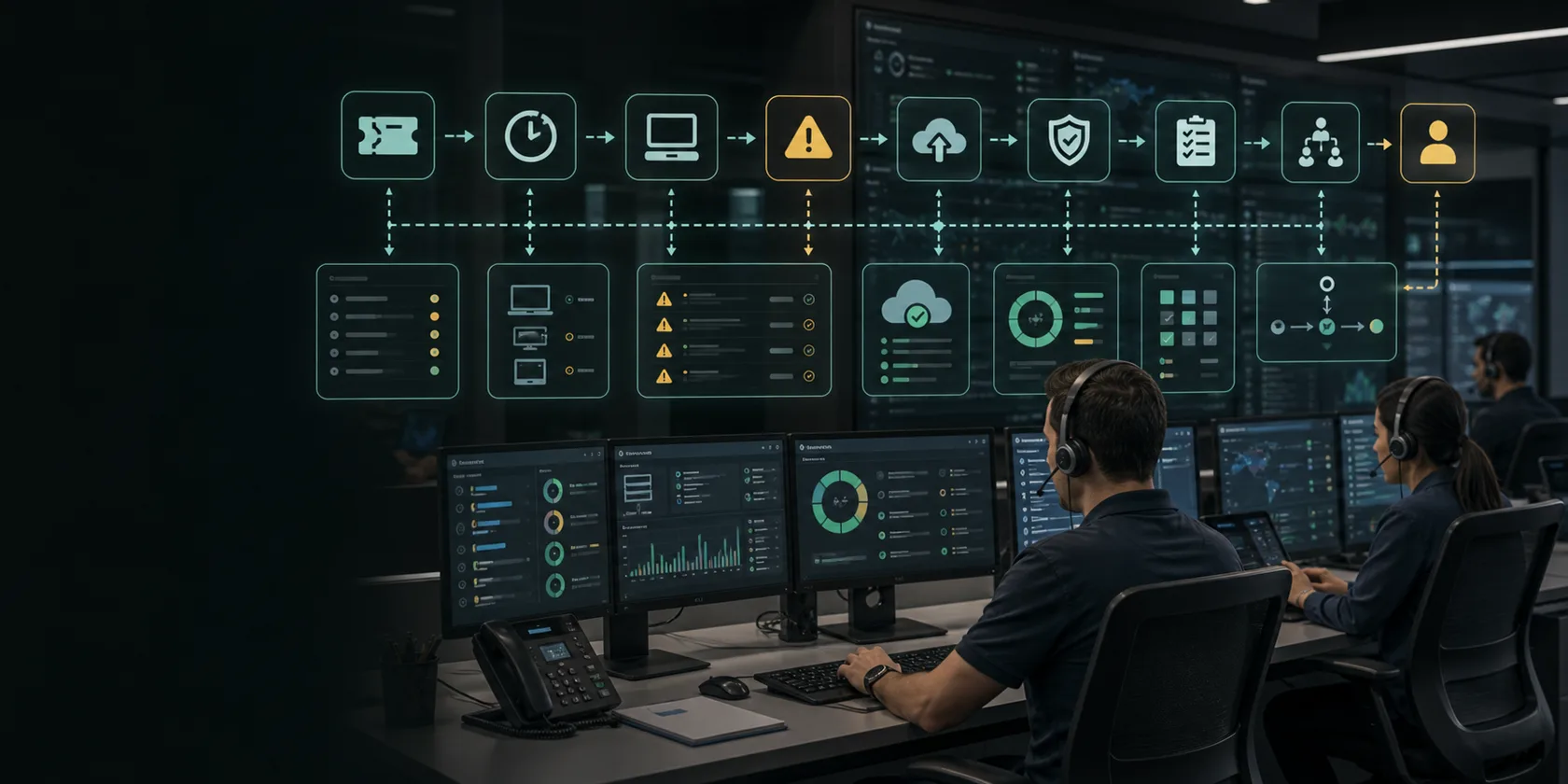 AI Customer Support Automation Services visual for ai automation service