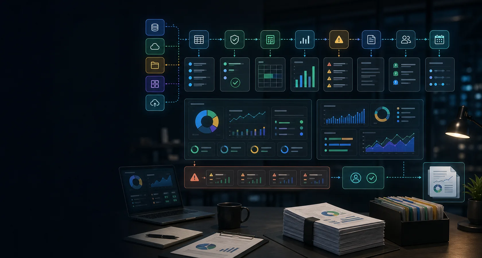 AI Reporting Automation Services visual for ai automation service